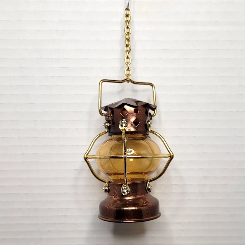 Mini Vintage Copper and Brass Ships Lantern Ornament